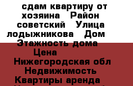 сдам квартиру от хозяина › Район ­ советский › Улица ­ лодыжникова › Дом ­ 13 › Этажность дома ­ 2 › Цена ­ 12 000 - Нижегородская обл. Недвижимость » Квартиры аренда   . Нижегородская обл.